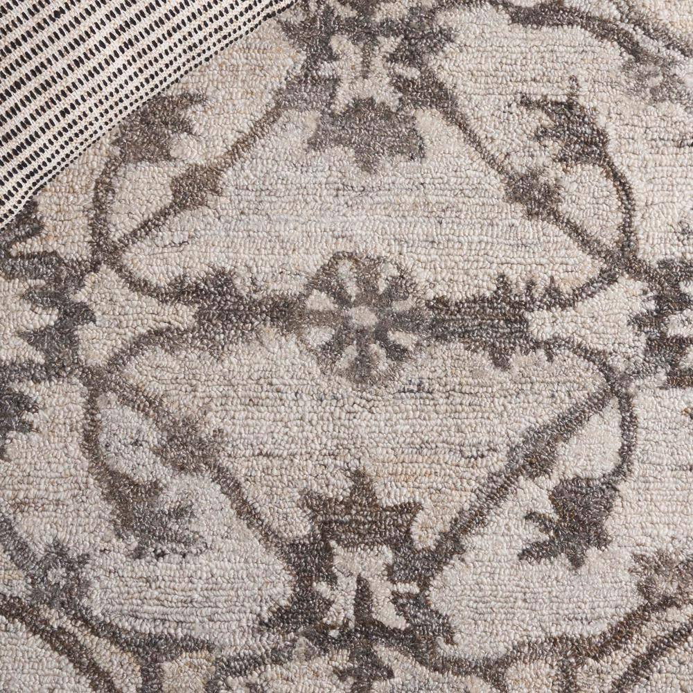 Anatolia Ivory and Brown Hand-Tufted Wool Area Rug, 8' x 10'