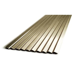 Shiny Gold 36 in. x 0.18 in. Aluminum Peel and Stick Backsplash Tile Edge Trim (10 Piece)