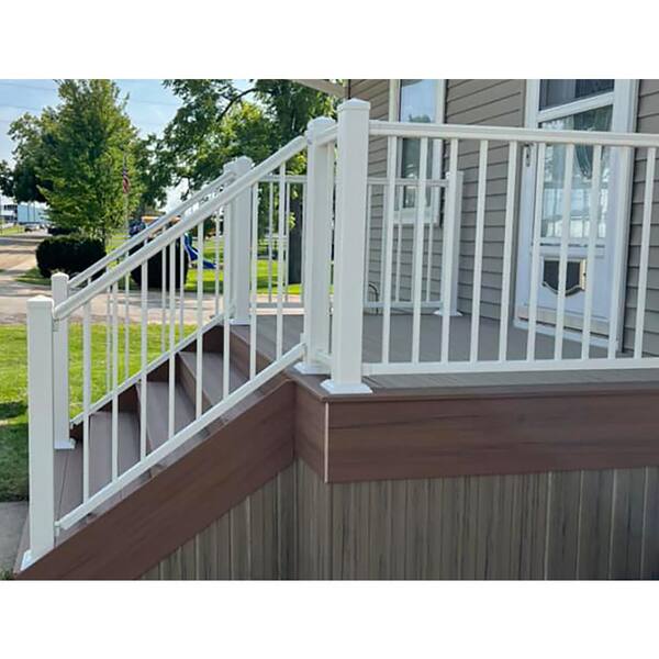 Pegatha Aluminum Straight Hand Rail Connector with Charcoal Gray Screws