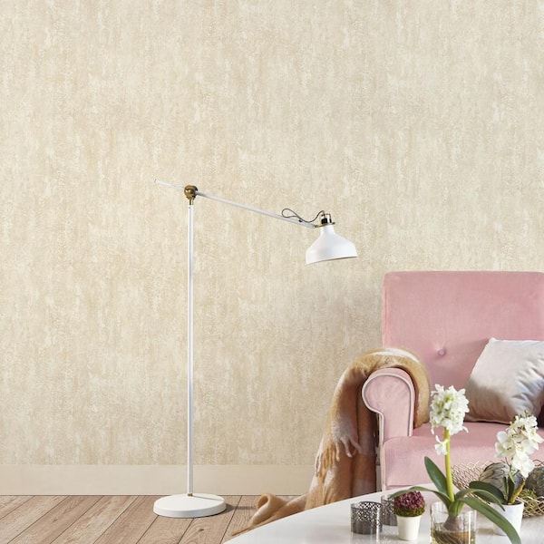 Faux Plaster Effect Wallpaper in Neutral Shades and Cream