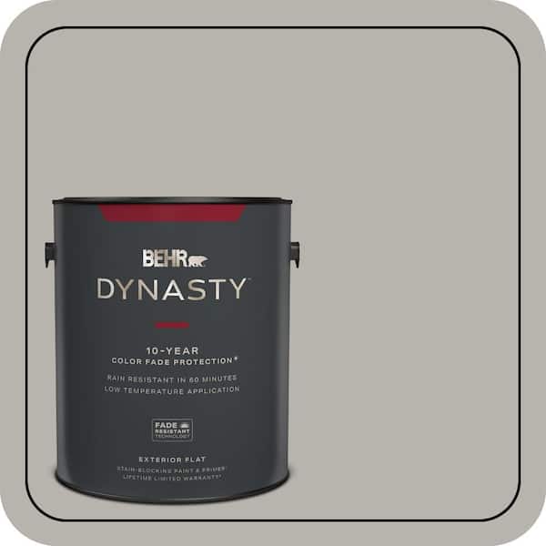 BEHR DYNASTY 1 gal. #PPU24-11 Greige Flat Exterior Stain-Blocking Paint & Primer