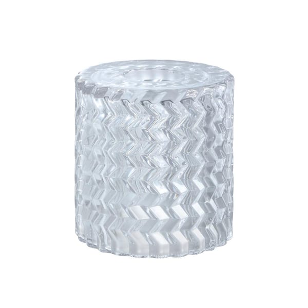 4.75 in. Clear Diamond Glass Cylindrical Pendant Shade with 1.69 in. Neckless Fitter