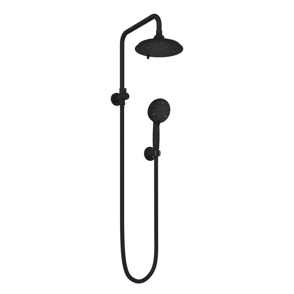 PULSE Showerspas Laguna 8-Spray Patterns 2.5 GPM 8 in. Wall Mount Dual Shower Heads in Matte Black