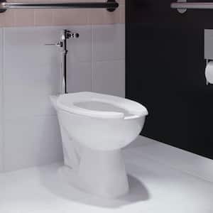 Sirene Floor-Mounted Comfort Height Commercial Elongated Top Flush Spud Flushometer Toilet Bowl Only in Glossy White