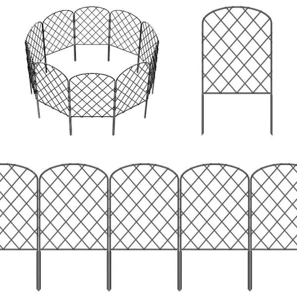 Oyezvary 25 Pack 24 in. Rustproof Metal Decorative Garden Fence Arched Animal Barrier Border for Outdoor Patio Yard 27 ft.