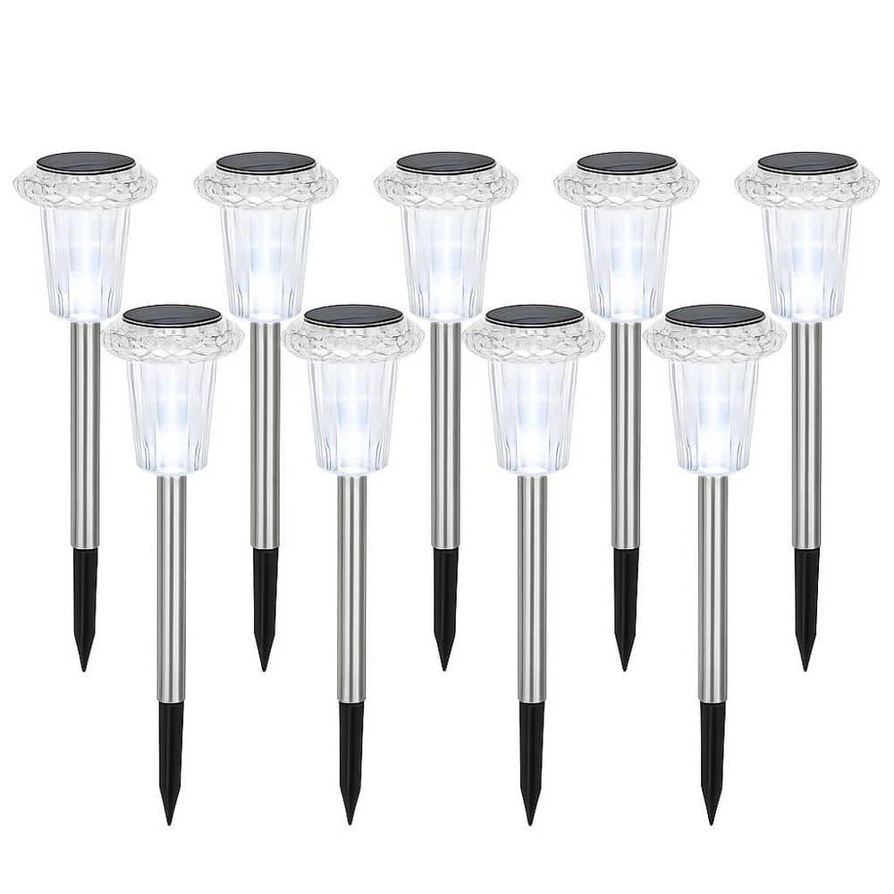 Stainless Steel Solar Pathway Lights Outdoor Waterproof Cool White ... - Best Waterproof Outdoor Pathway Lights
