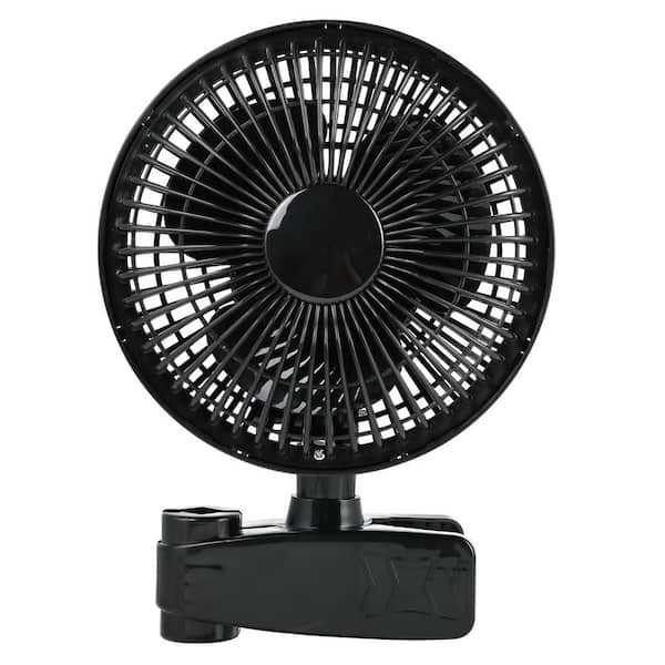 Tidoin 6 in. Black 2-Speed Grow Tent Poles Clip Fan with Manually Adjustable 90° Angles