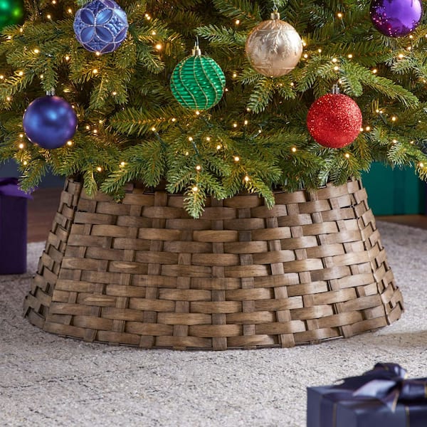 27 in. Woven Wood Tree Collar