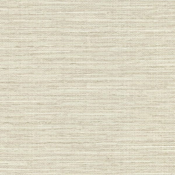 Warner Bay Ridge Taupe Faux Grasscloth Taupe Wallpaper Sample