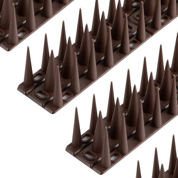 Plastic Bird Spikes 12.5 in. Length 1.37 in. Width 1.5 in. Height Brown