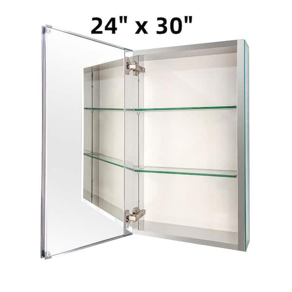 3 inch x 21.875 inch Tempered Glass Medicine Cabinet Replacement Clear Shelf (3 Pcs)