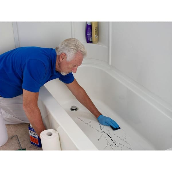 16 in. W x 36 in. L Bathtub Floor Repair Inlay Kit in White INLAY-WT-1636-1  - The Home Depot