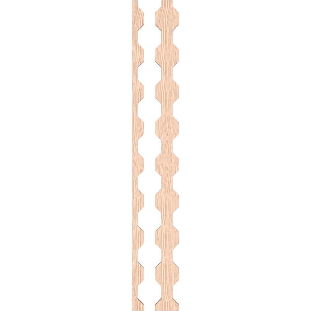 Pontiac 47" Red Oak Adjustable Decorative Slat Wall Panel Kit