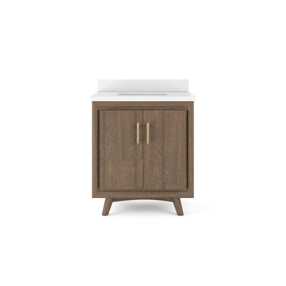 Thomasville Preston 30 in. W x 20 in. D Bath Vanity in Light Oak with