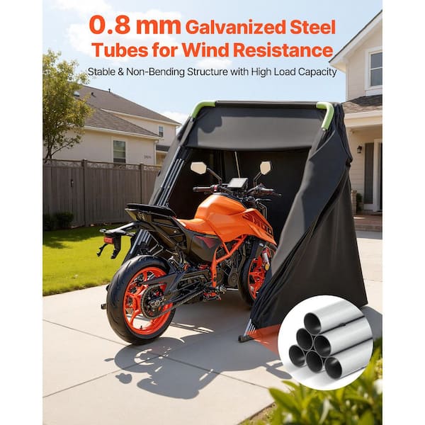 VEVOR Motorcycle Storage Shelter Security Lock600D Oxford Flip-Up