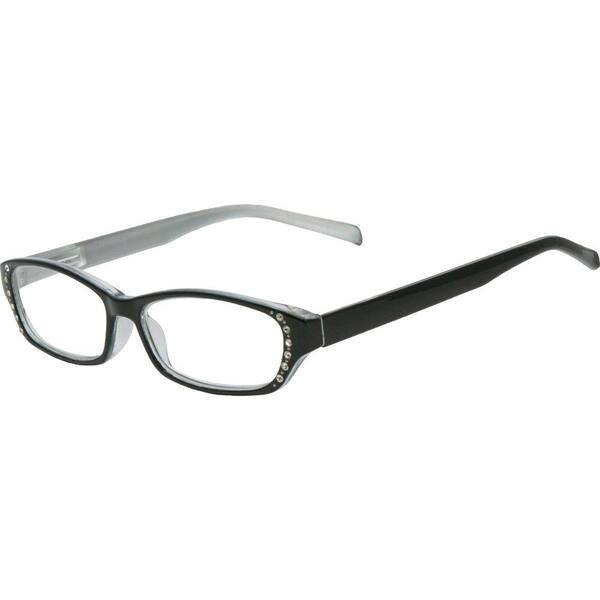 Envy Lily Black with Pearl Silver Women's 1.75 Diopter Reading Glasses