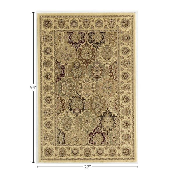 New Vision Panel Cream Beige 2 ft. X 7 ft. Area Rug