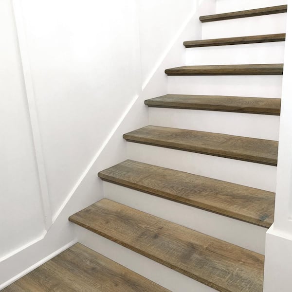 Heirloom Oak 5/4 in. T x 12 in. W x 47.25 in. L Luxury Vinyl Stair Tread Molding (2-pieces/case)