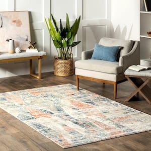 Catriona Blue 5 ft. x 8 ft. Abstract Area Rug
