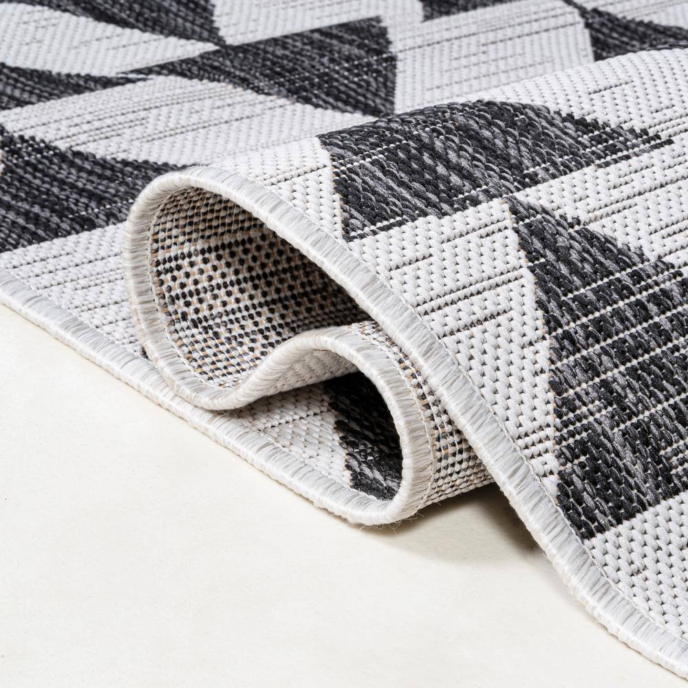 Andratx Ivory and Black Geometric Indoor/Outdoor Rug