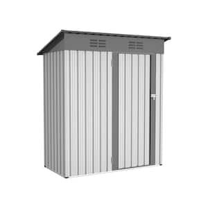 3 ft. W x 5 ft. D, Metal Outdoor Storage Shed, Galvanized with Lockable Doors 15 sq. ft.