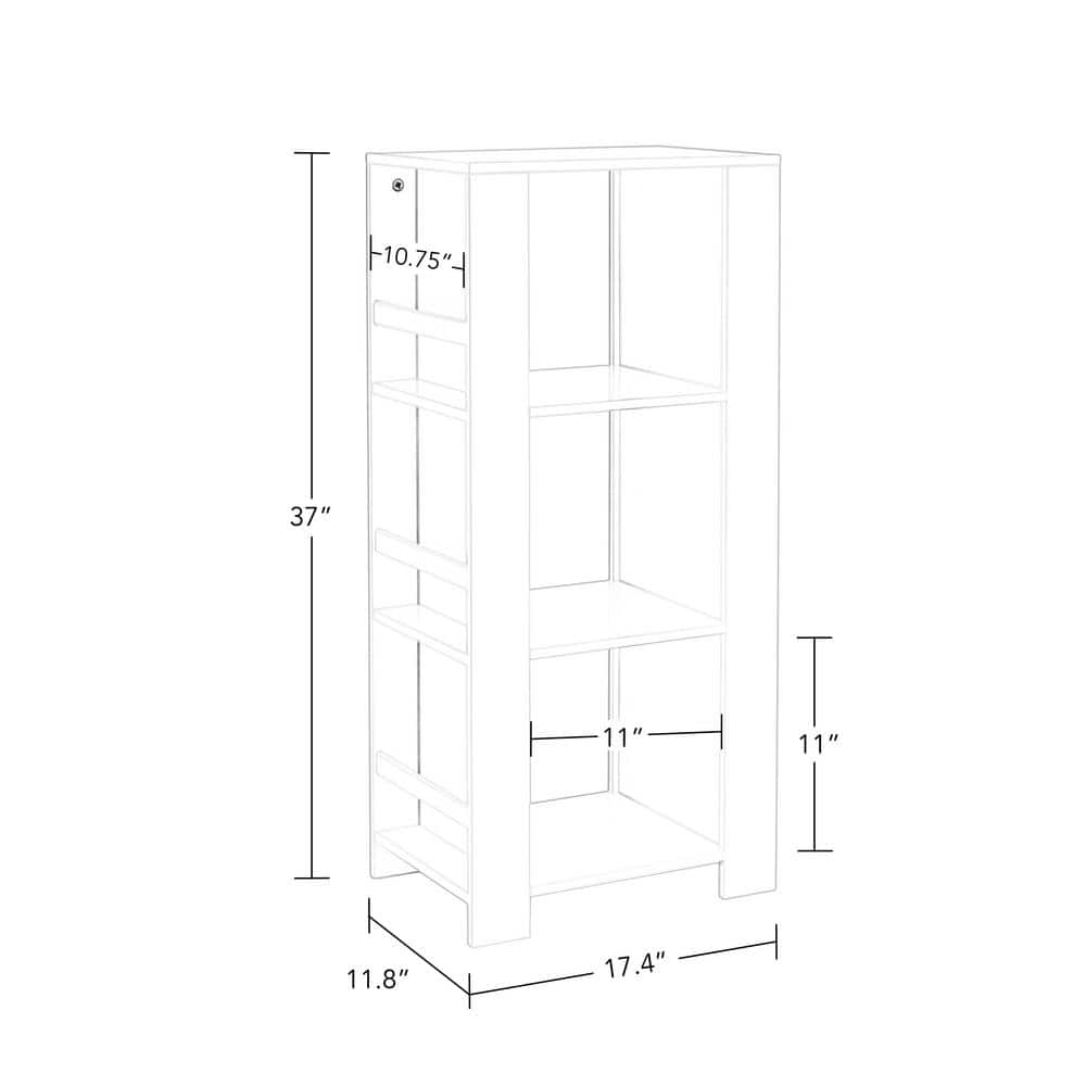 White Kids Bookshelf and Toy Organizer with Cubbies