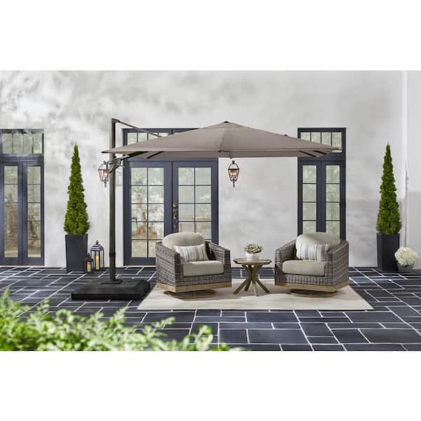 led patio umbrella in sunbrella periwinkle The Swilt™ 10' Round Sunbrella Navy Best Choice Products 10ft Solar LED Offset Cantilever Hanging Market Patio Umbrella  Smooth 360° Rotation  8 Sturdy Ribs  Easy Adjustment - Burgundy oxidation spray paint makes Size:13X16FT(3.1'')
