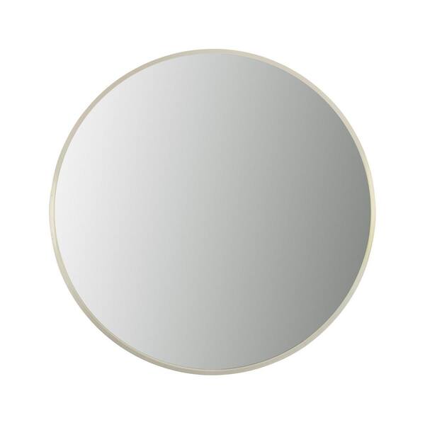 32 in. W x 32 in. H Round Metal Framed Wall Bathroom Vanity Mirror in ...