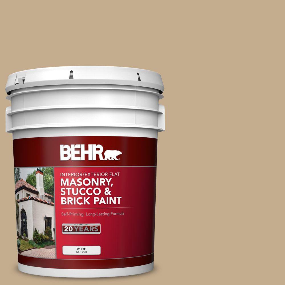 5 gal. #BXC-07 Palomino Tan Flat Interior/Exterior Masonry, Stucco and Bric