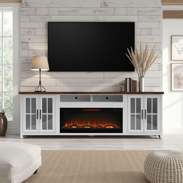 ToolCat 97 in. Freestanding Fireplace TV Stand with 42 in
