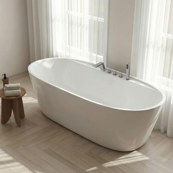 Waterfall 3-Handle 2-Spray Tub Deck Mount Roman Tub Faucet with Handheld 4.7 GPM in Chrome Valve Included