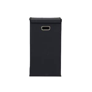 Black Polyester Laundry Hamper with with Removable Mesh Liner and Magnetic Lid