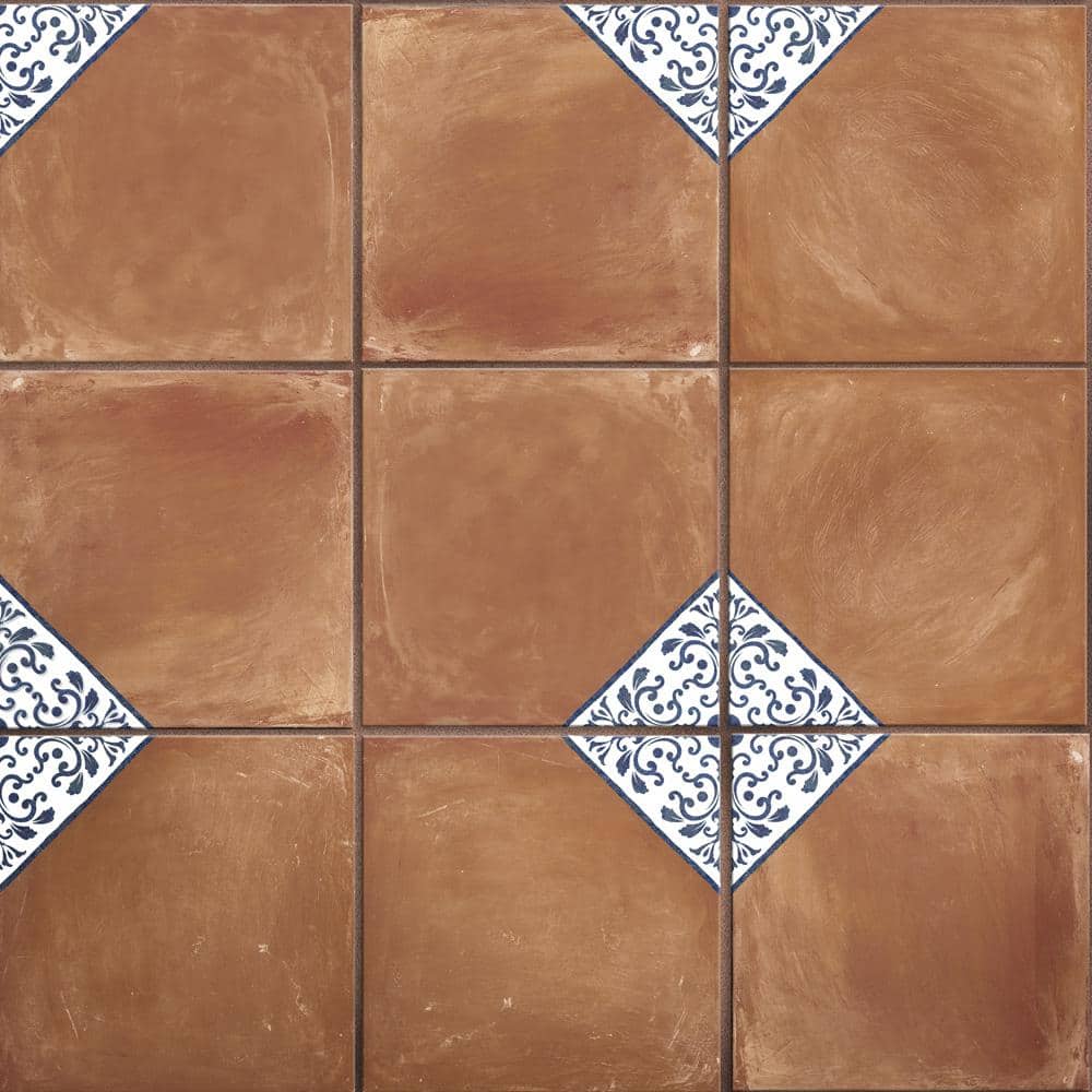 Sentier des Ocres Deco Blue 7-7/8 in. x 7-7/8 in. Porcelain Floor and Wall Tile (7.2 sq. ft./Case) price history on PriceWatchPro