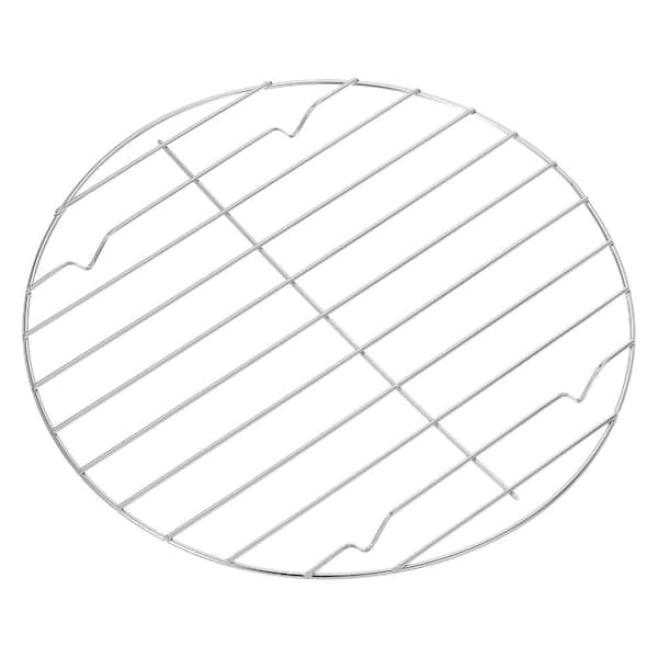 2-Pack 11 In. Round Stainless Steel Cooling and Roasting Rack for Oven Air Fryer Steaming Baking, Silver