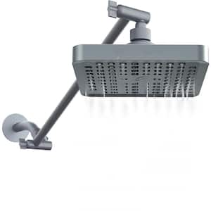 Shower Head 1-Spray Patterns with 16 in. Arm with 1.8 GPM 6 in., ‎Ceiling Mount Rain Fixed Shower Head in Charcoal Grey