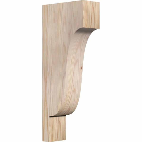 Ekena Millwork 3-1/2 in. x 8 in. x 20 in. Douglas Fir Newport Smooth Corbel