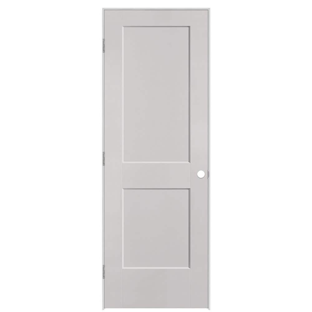 28 in. x 80 in. 2-Panel Logan Right-Hand Solid Core Silver Bullet Molded Composite Single Prehung Interior Door price history on PriceWatchPro