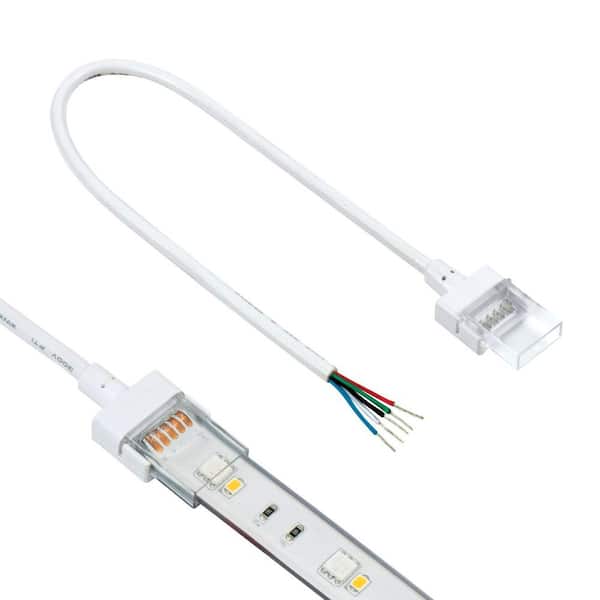 Connecteur de contact avec câble (max. 5A) O1-212 pour ruban LED IP68, 2  pôles larg. 12mm, pitch>8mm