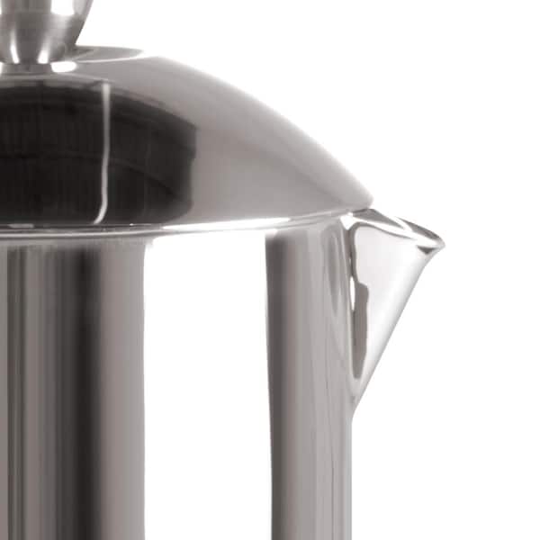 Oz Stainless Steel French Press Mirror Finish Coffee Maker NEW Frieling 44 fl