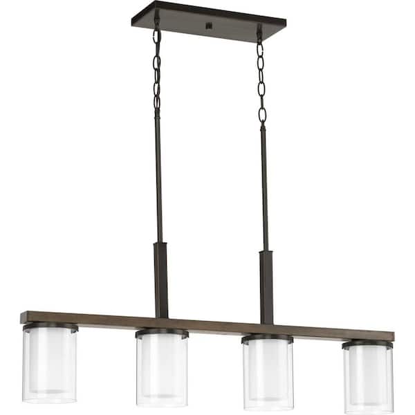 Progress Lighting Mast 4-Light Linear Chandelier