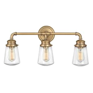 Fritz 24.0 in. 3-Light Heritage Brass Vanity Light