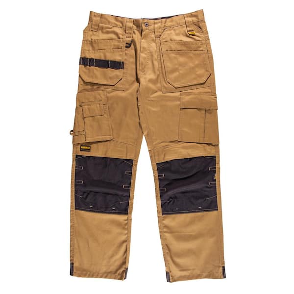 DEWALT ProTradesman Men's 32 in. W x 31 in. L Tan Polyester/Cotton/Elastane Heavy-Duty Stretch Work Pant