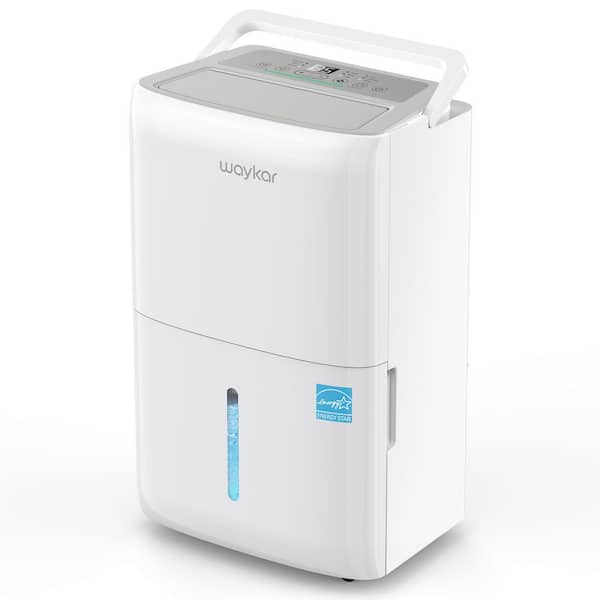 waykar 120 pt. 6,000 sq. ft. Energy Star Dehumidifier with Bucket for Wetroom, Basement and Garage with Auto Defrost in White