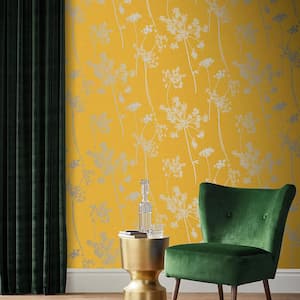 Anthriscus Summer Yellow Removable Wallpaper Sample