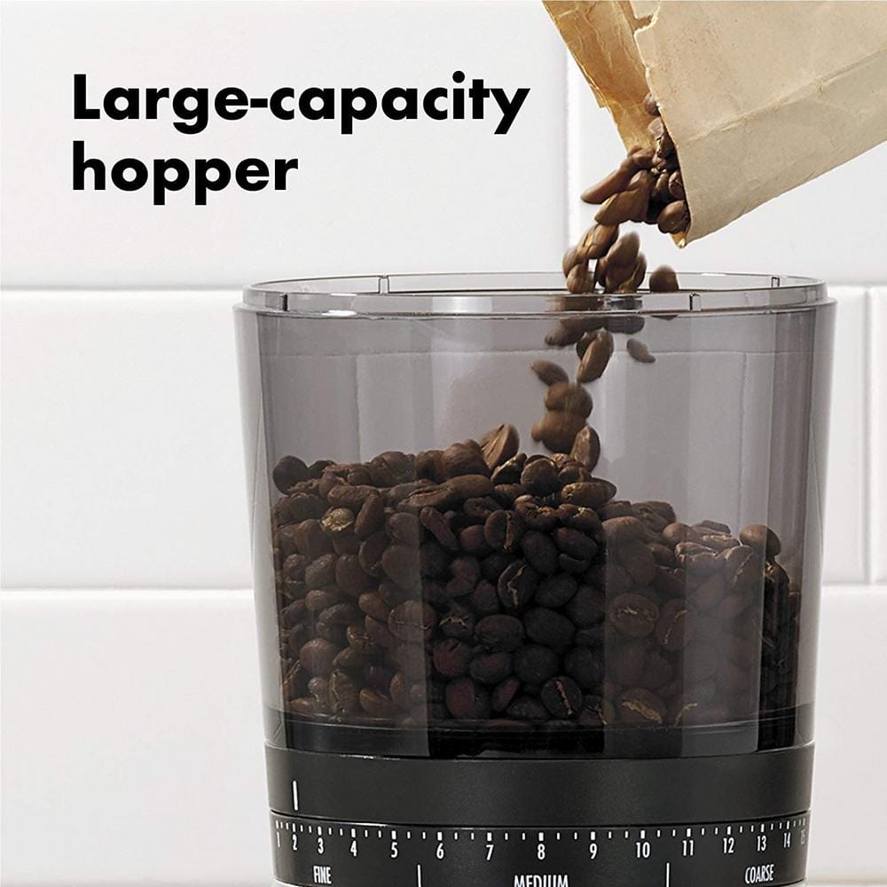 Silver Stainless Steel Conical Burr Coffee Grinder