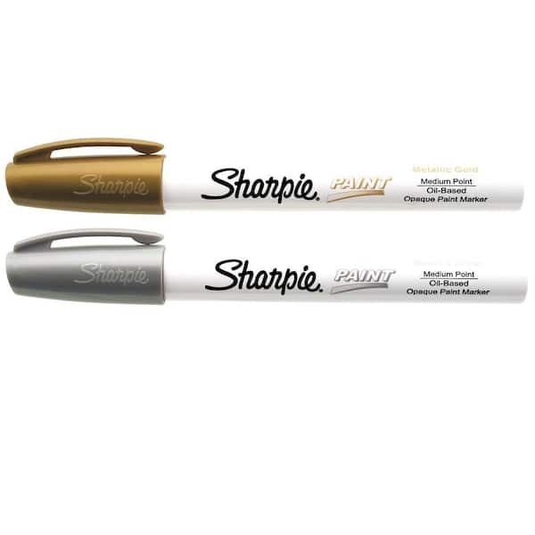 Sharpie Gold and Silver Medium Point Oil-Based Paint Marker (2-Pack)