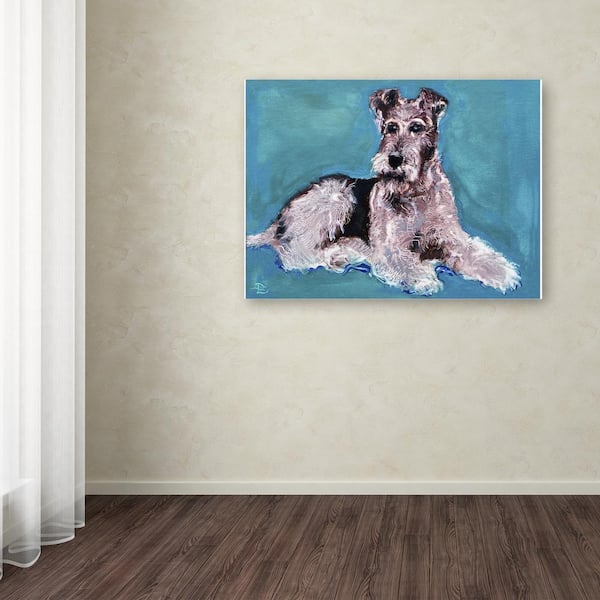 Trademark Fine Art 18 in. x 24 in. "Artful Airedale" by Lowell S.V. Devin Printed Canvas Wall Art