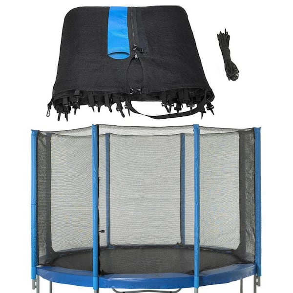 Upper Bounce Machrus Trampoline Replacement Net for 14 ft. Round Frames Using 8 Straight Poles, Installs Outside of Frame Net Only