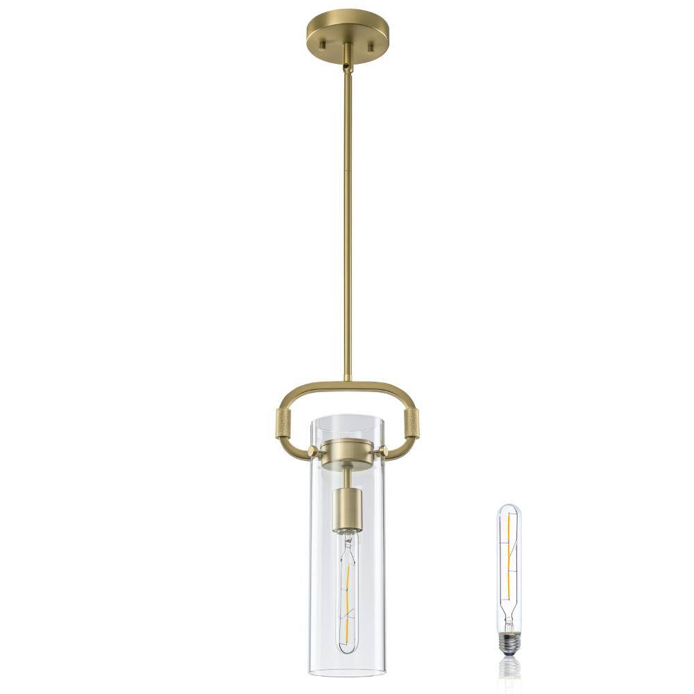 1-Light Gold Modern Pendant Light with Clear Glass Shade for Kitchen Island and Bathroom price history on PriceWatchPro