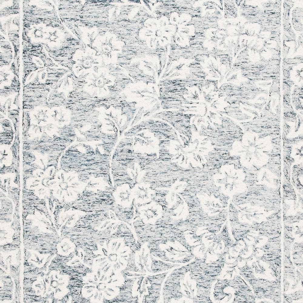 Capri 36" x 24" Blue Hand-Tufted Wool Area Rug
